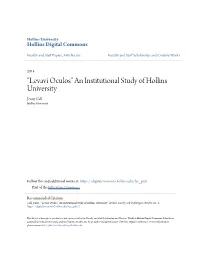 An Institutional Study of Hollins University Jenny Call Hollins University