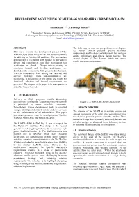 Development and Testing of Metop-Sg Solar Array Drive Mechaism