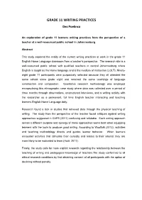 GRADE 11 WRITING PRACTICES Dez Poelinca