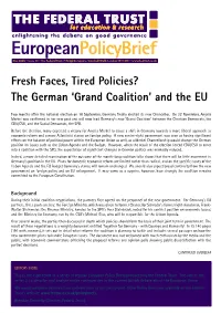 Grand Coalition’ and the EU