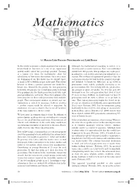 Mathematics Family Tree