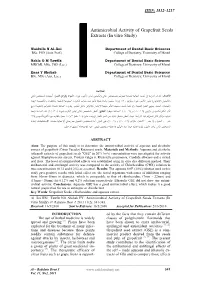 Antimicrobial Activity of Grapefruit Seeds Extracts (In Vitro Study)