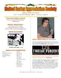 August 2009 Newsletter 1 5 T H a N N I V E R S a R Y 1 9 9 4 – 2 0 0 9