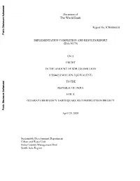 Document of the World Bank