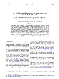 Low-Cloud, Boundary Layer, and Sea Ice Interactions Over the Southern Ocean During Winter