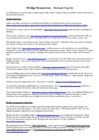 Bridge Resources – Revised 7/4/20