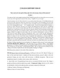 College Report 2018-19