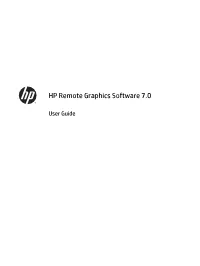 HP Remote Graphics Software 7.0