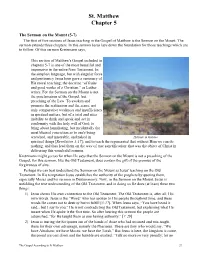 St. Matthew Chapter 5