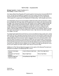 TESTING FEES – COLLEGE BOARD Strategic Imperative