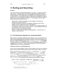 Chapter 13 Sorting & Searching