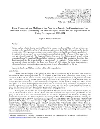From Townsend and Malthus to the Poor Law Report
