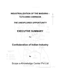 Indusrialization of the Madurai-Tuticorin Corridor