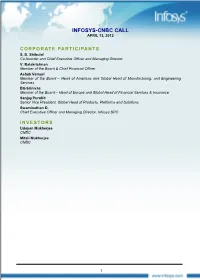 Infosys-Cnbc Call April 13, 2012