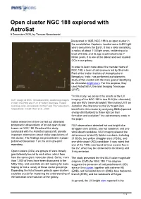Open Cluster NGC 188 Explored with Astrosat 9 December 2020, by Tomasz Nowakowski