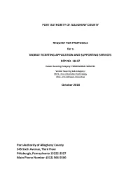 Port Authority Rfp Mobile Tracking Application and Supporting Services
