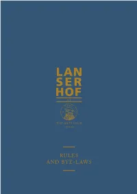 Rules and Bye-Laws