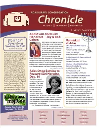 Adas Israel Congregation Chronicle Vol