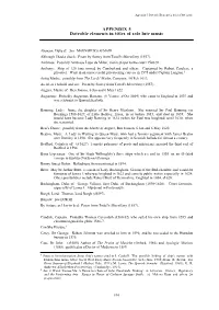 APPENDIX 5 Dateable Elements in Titles of Solo Lute Music