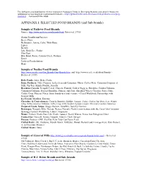 Appendix Unilever Brands