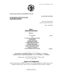 Approved Judgment