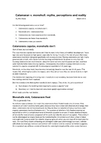 Catamaran V. Monohull: Myths, Perceptions and Reality by Kim Klaka March 2014