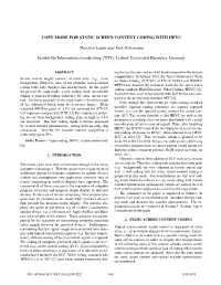Copy Mode for Static Screen Content Coding with Hevc