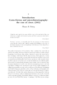 Introduction Costa-Gavras and Microhistoriography: the Case of Amen. (2002)