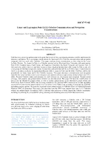Lunar and Lagrangian Point L1/L2 Cubesat Communication and Navigation Considerations