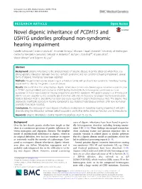 Novel Digenic Inheritance of PCDH15 and USH1G Underlies Profound