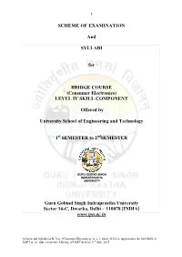SCHEME of EXAMINATION and SYLLABI for BRIDGE COURSE