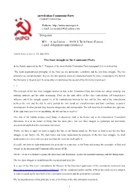 Two Lines Struggle in the Communist Party