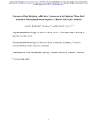 1 Expression of Sonic Hedgehog and Pathway Components In
