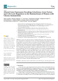 Altered Gene Expression Encoding Cytochines, Grow Factors and Cell Cycle Regulators in the Endometrium of Women with Chronic Endometritis