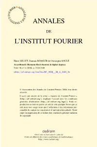 An Arithmetic Riemann-Roch Theorem in Higher Degrees Tome 58, No 6 (2008), P
