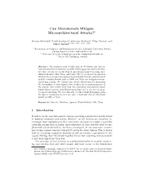 Can Microkernels Mitigate Microarchitectural Attacks?⋆