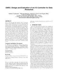 DARC: Design and Evaluation of an I/O Controller for Data Protection