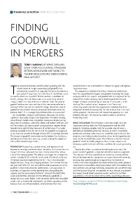 Finding Goodwill in Mergers