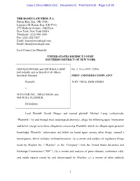 Gerald Dingee, Et Al. V. Wayfair, Inc., Et Al. 15-CV-06941-First Amended