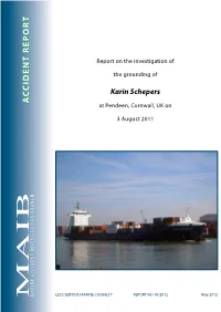 Karin Schepers the Grounding of 3 August 2011 REPORT NO10/2012 REPORT May 2012