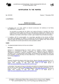 Notification to the Parties No. 2018/100