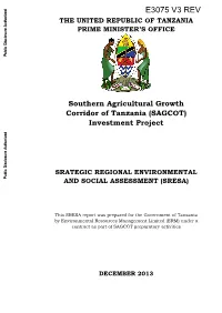 SAGCOT) Public Disclosure Authorized Investment Project