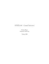 STATS 361: Causal Inference