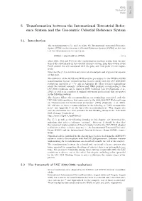 5 Transformation Between the International Terrestrial Refer