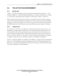 Chapter 3: the Affected Environment
