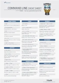 COMMAND LINE CHEAT SHEET Presented by TOWER — the Most Powerful Git Client for Mac