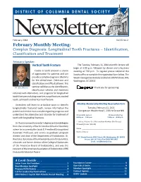 February Monthly Meeting: Complex Diagnosis: Longitudinal Tooth Fractures – Identification, Classification and Treatment