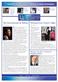 Moving from Need to Value the Environment & Autism