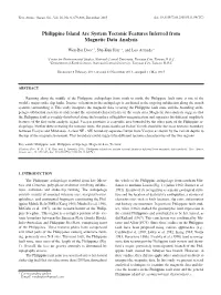 Philippine Island Arc System Tectonic Features Inferred from Magnetic Data Analysis