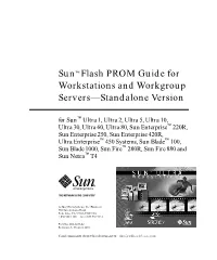 Sun™ Flash PROM Guide for Workstations and Workgroup Servers—Standalone Version